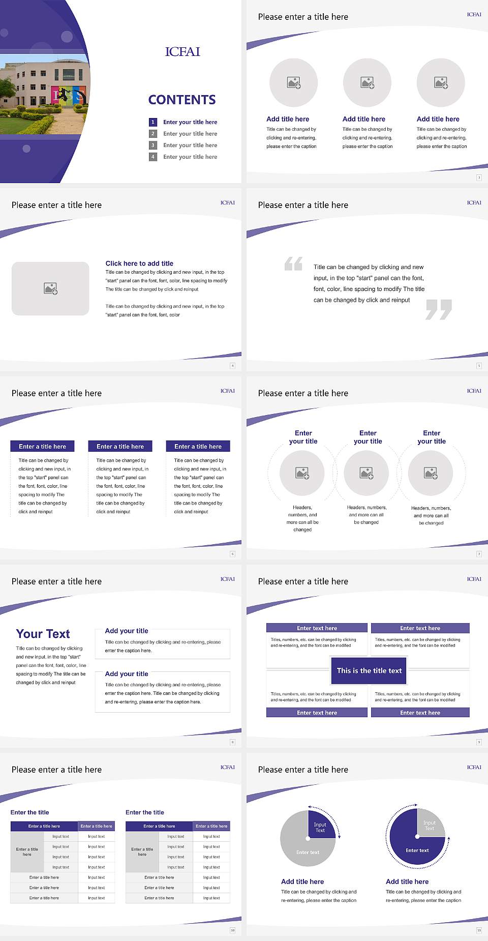 ICFAI Foundation for Higher Education Course/Courseware Creation PPT Template4:3 ratio PPT effect preview image2