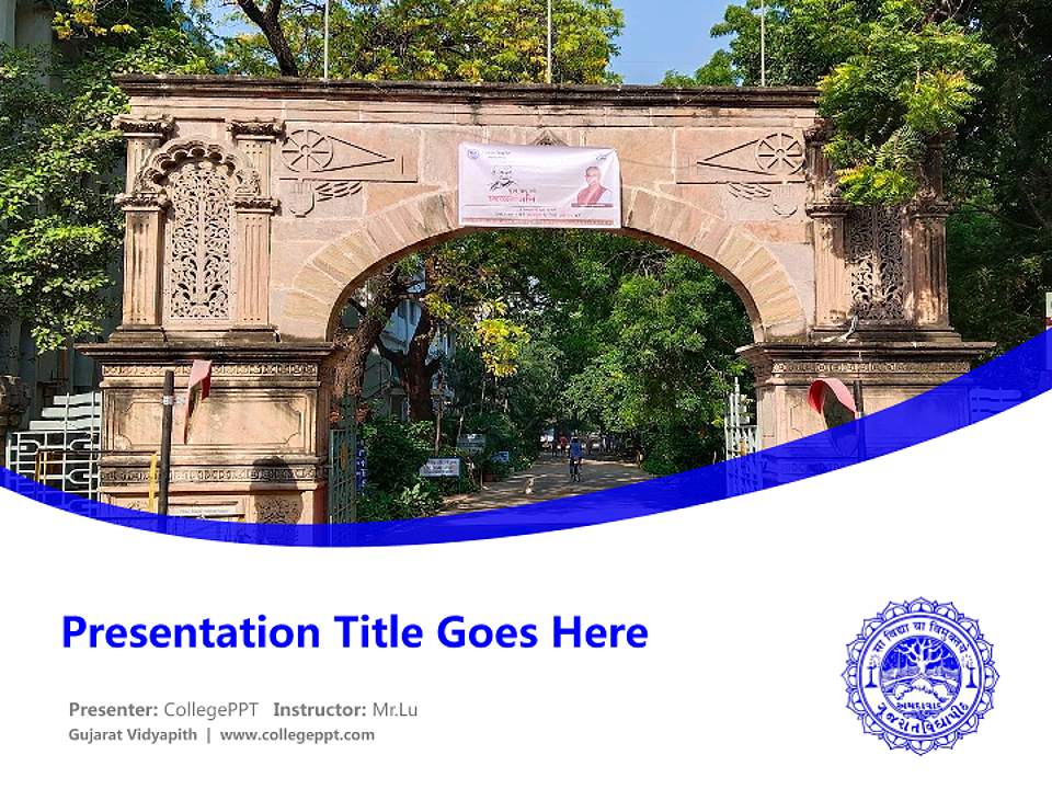 Gujarat Vidyapith Course/Courseware Creation PPT Template4:3 ratio PPT effect preview image5