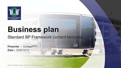 Indus International University Competition/Entrepreneurship Contest PPT Template