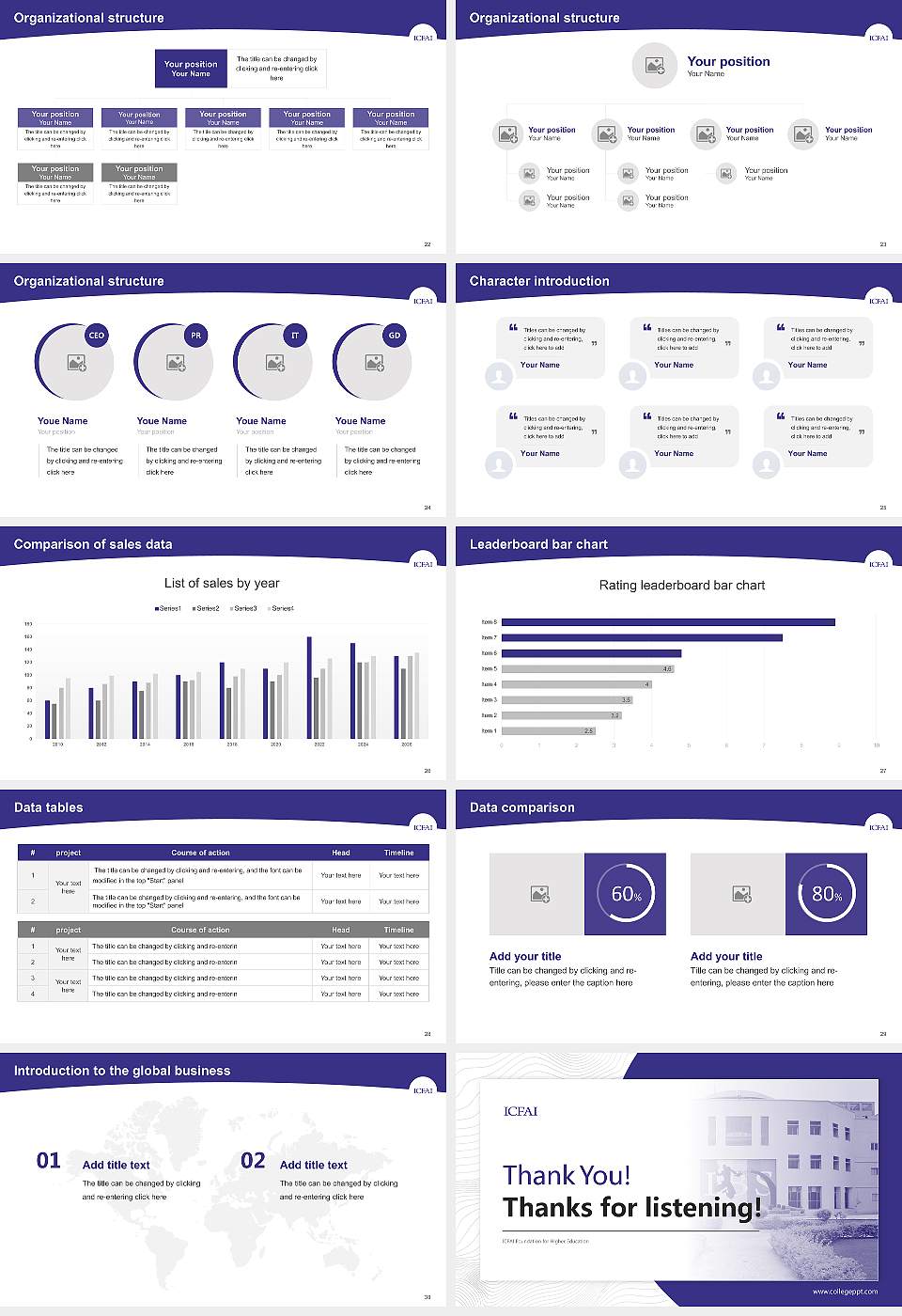 ICFAI Foundation for Higher Education Academic Presentation/Research Findings Report PPT Template16:9 ratio PPT effect preview image4