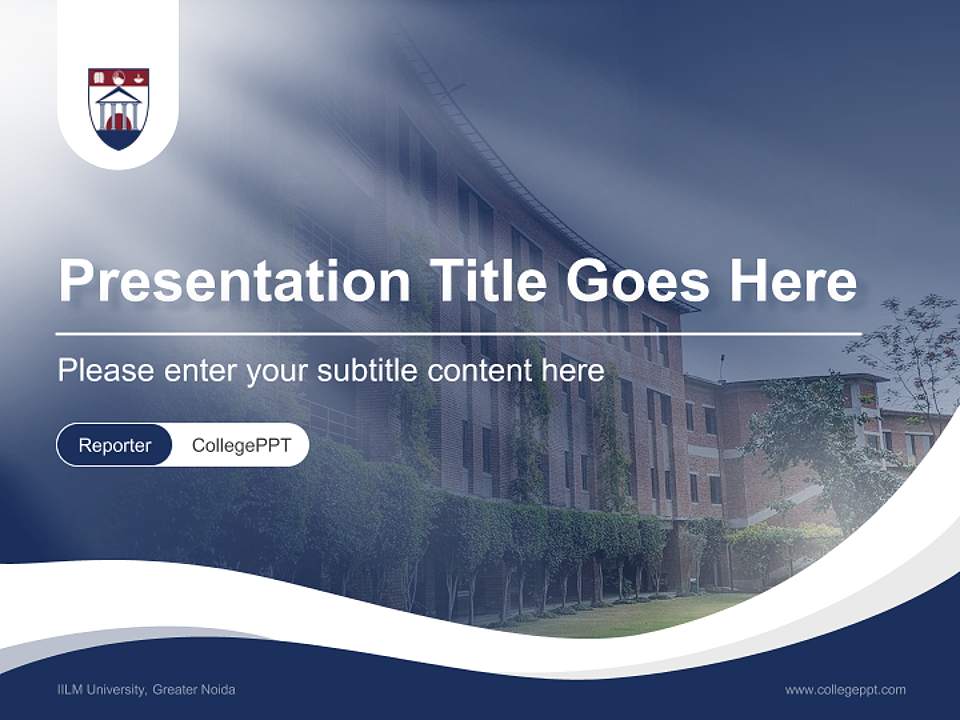 IILM University, Greater Noida Lecture Sharing and Networking Event PPT Template4:3 ratio PPT effect preview image4