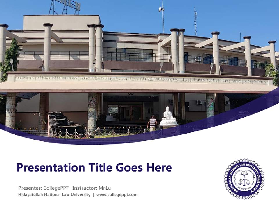 Hidayatullah National Law University Course/Courseware Creation PPT Template4:3 ratio PPT effect preview image5