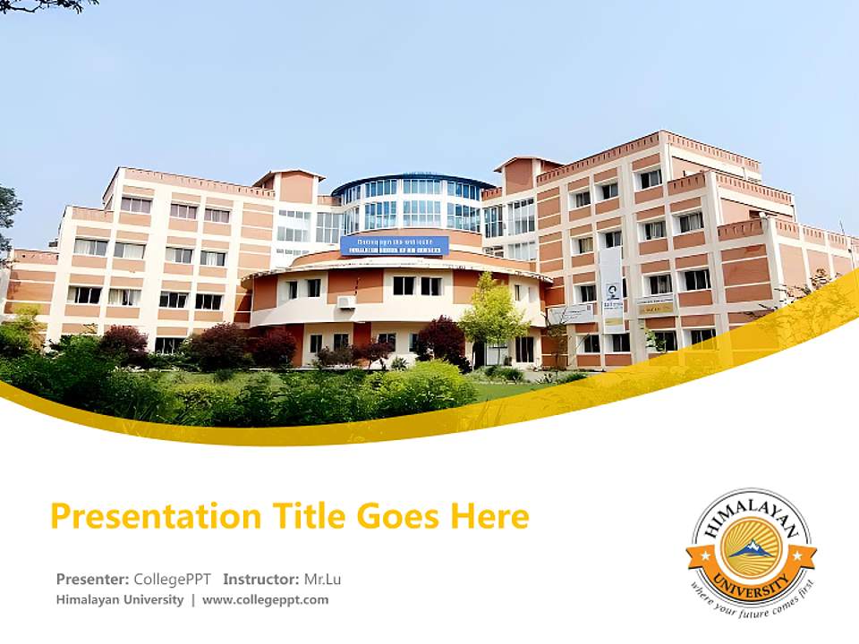 Himalayan University Course/Courseware Creation PPT Template4:3 ratio PPT effect preview image5