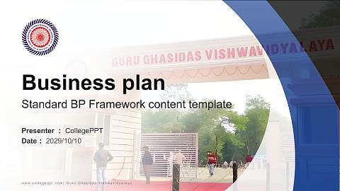 Guru Ghasidas Vishwavidyalaya Competition/Entrepreneurship Contest PPT Template