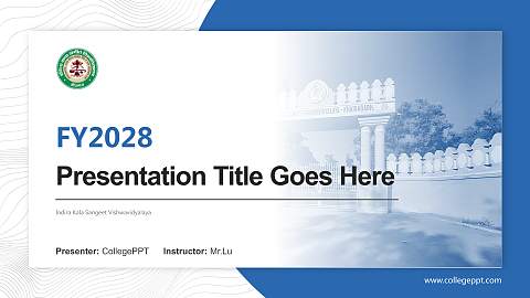 Indira Kala Sangeet Vishwavidyalaya Academic Presentation/Research Findings Report PPT Template