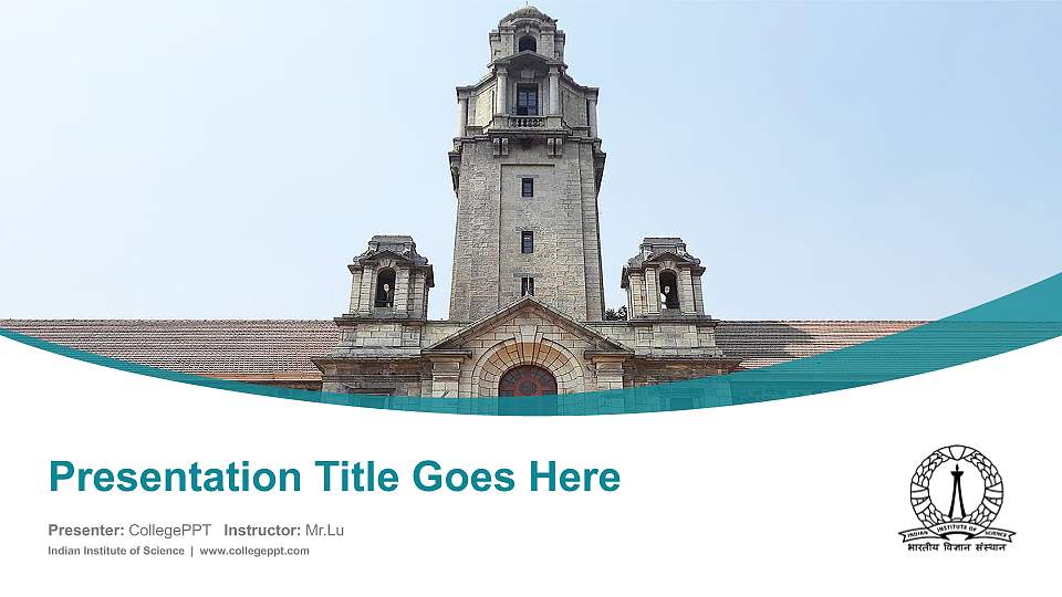 Indian Institute of Science Course/Courseware Creation PPT Template16:9 ratio PPT effect preview image