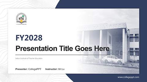 Indian Institute of Teacher Education Academic Presentation/Research Findings Report PPT Template