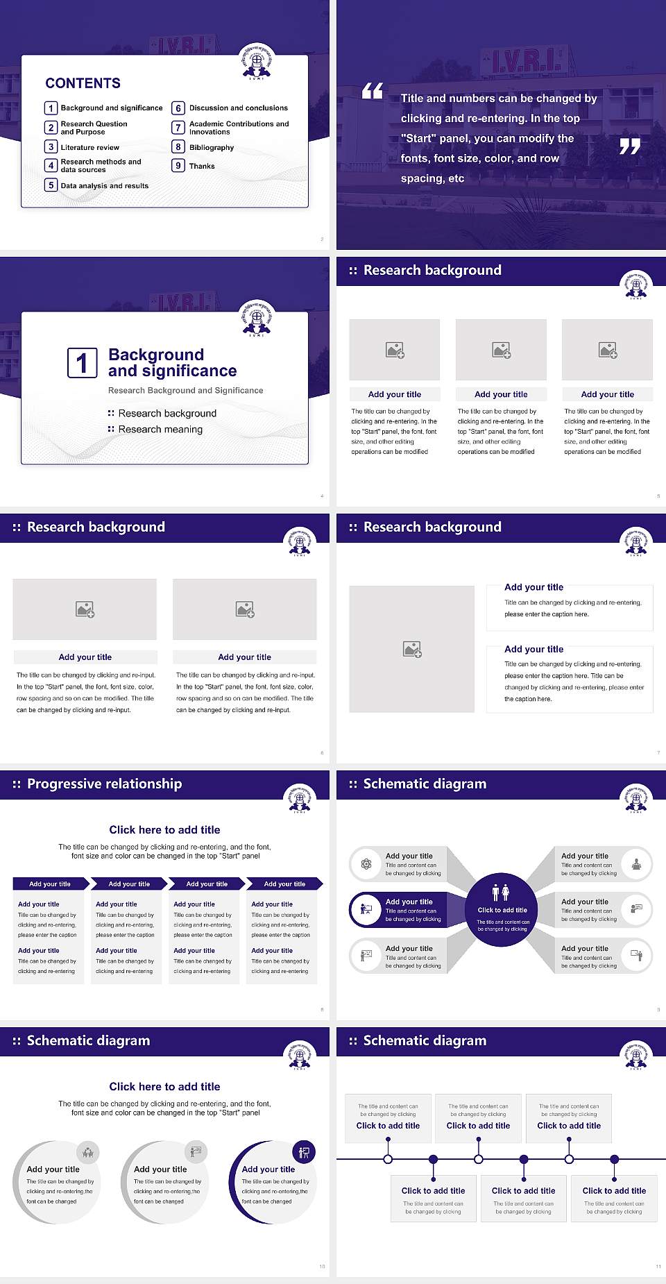 Indian Veterinary Research Institute Graduation Thesis Defense PPT Template4:3 ratio PPT effect preview image2