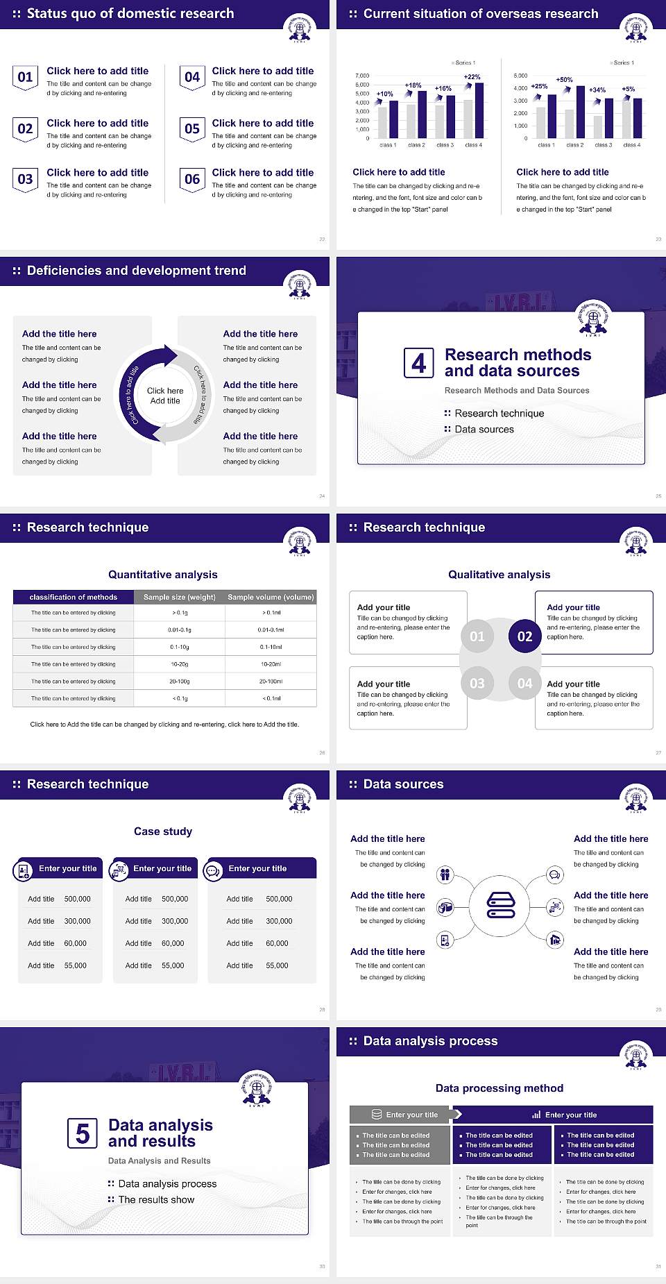 Indian Veterinary Research Institute Graduation Thesis Defense PPT Template4:3 ratio PPT effect preview image4