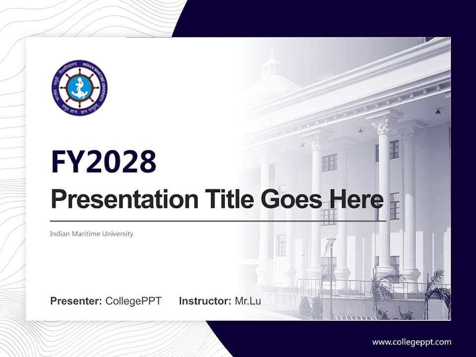 Indian Maritime University Academic Presentation/Research Findings Report PPT Template4:3 ratio PPT effect preview image5