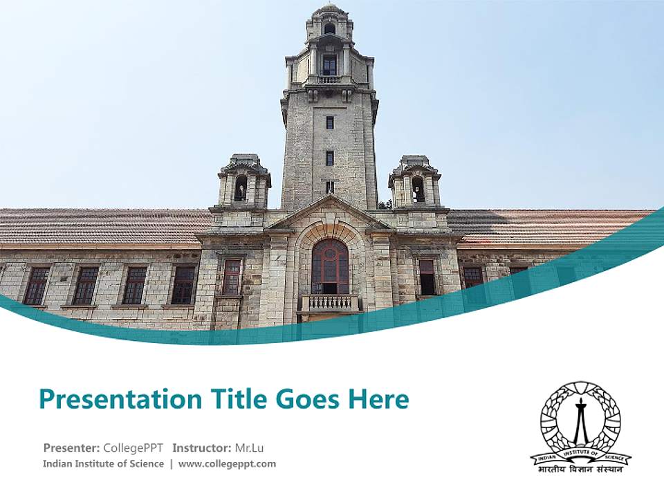 Indian Institute of Science Course/Courseware Creation PPT Template4:3 ratio PPT effect preview image5