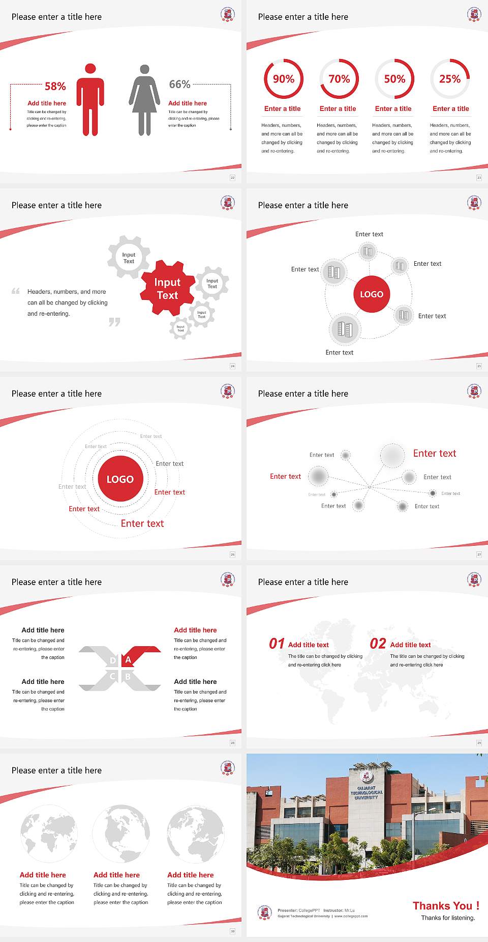 Gujarat Technological University Course/Courseware Creation PPT Template4:3 ratio PPT effect preview image4