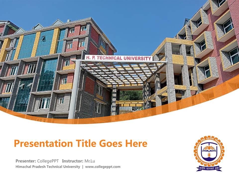 Himachal Pradesh Technical University Course/Courseware Creation PPT Template4:3 ratio PPT effect preview image5