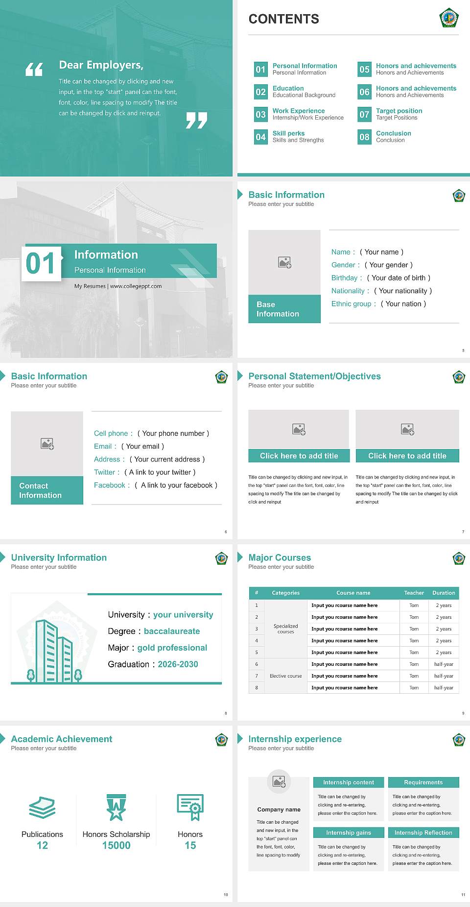 Guru Jambeshwar University of Science and Technology Resume PPT Template4:3 ratio PPT effect preview image2