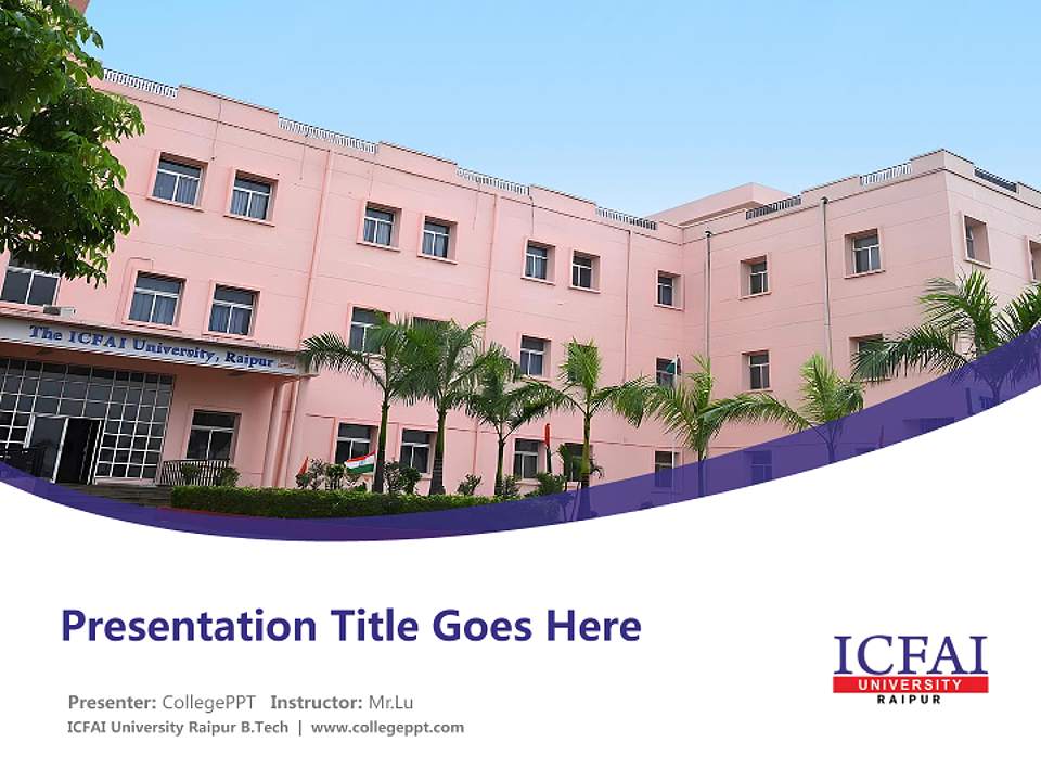 ICFAI University Raipur B.Tech Course/Courseware Creation PPT Template4:3 ratio PPT effect preview image5