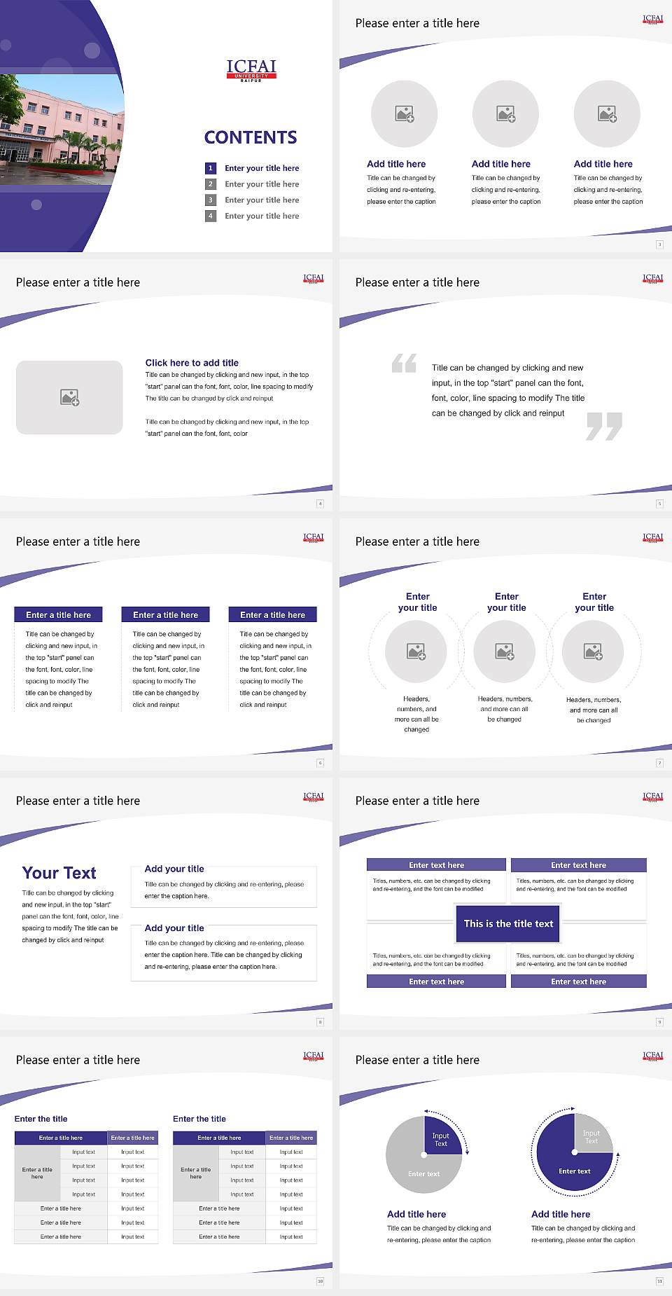 ICFAI University Raipur B.Tech Course/Courseware Creation PPT Template4:3 ratio PPT effect preview image2