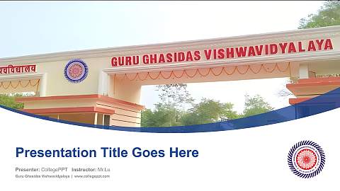 Guru Ghasidas Vishwavidyalaya Course/Courseware Creation PPT Template