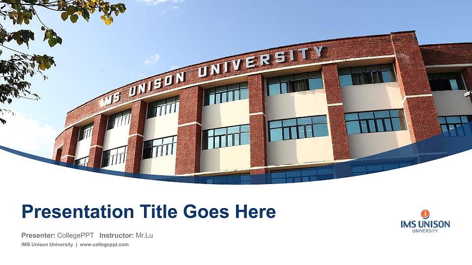 IMS Unison University Course/Courseware Creation PPT Template16:9 ratio PPT effect preview image