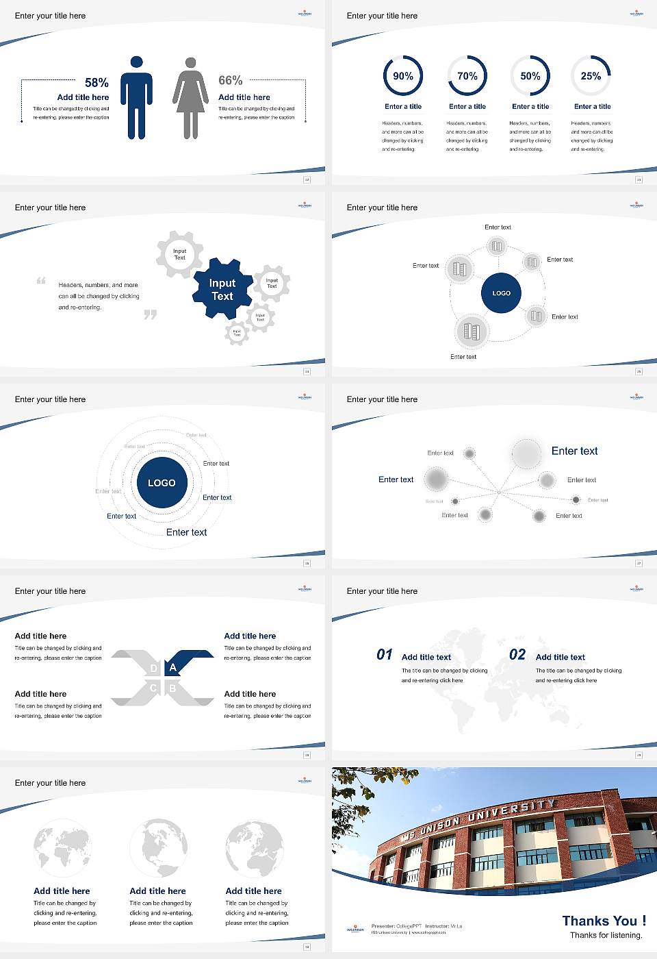 IMS Unison University Course/Courseware Creation PPT Template16:9 ratio PPT effect preview image4
