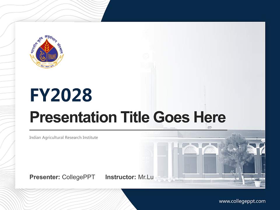 Indian Agricultural Research Institute Academic Presentation/Research Findings Report PPT Template4:3 ratio PPT effect preview image5