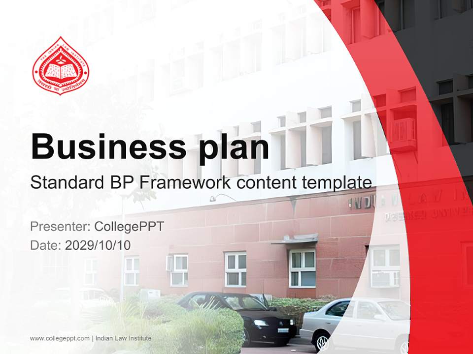 Indian Law Institute Competition/Entrepreneurship Contest PPT Template4:3 ratio PPT effect preview image9