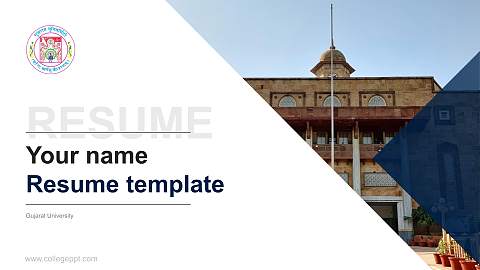 Gujarat University Resume PPT Template