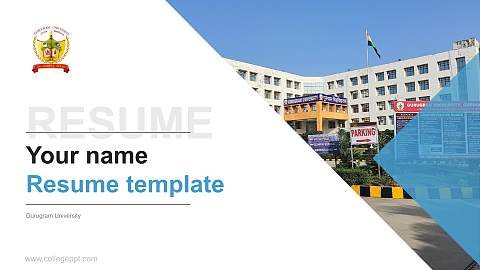 Gurugram University Resume PPT Template