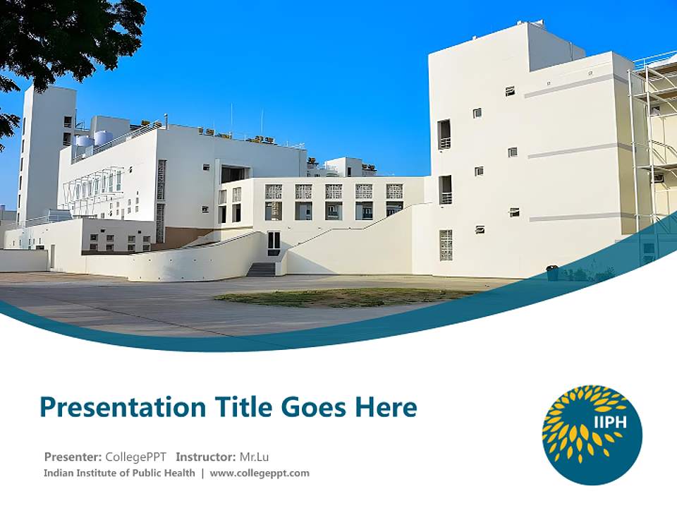 Indian Institute of Public Health Course/Courseware Creation PPT Template4:3 ratio PPT effect preview image5