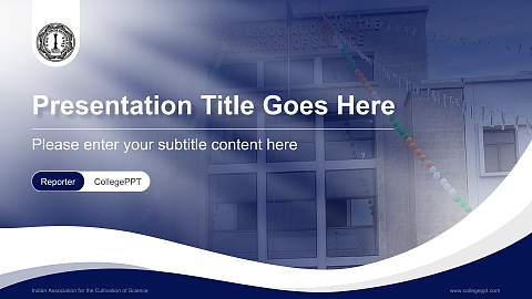 Indian Association for the Cultivation of Science Lecture Sharing and Networking Event PPT Template