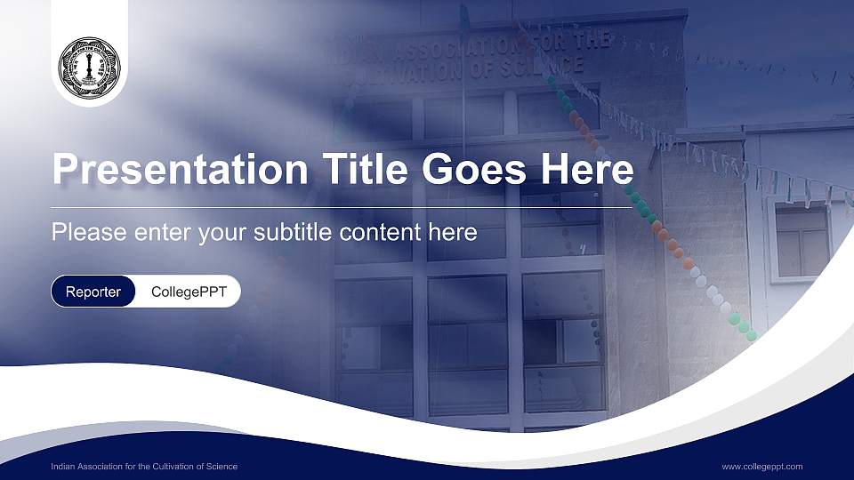 Indian Association for the Cultivation of Science Lecture Sharing and Networking Event PPT Template16:9 ratio PPT effect preview image