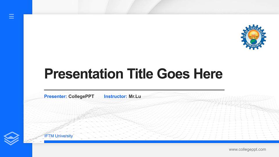 IFTM University Thesis Proposal/Graduation Defense PPT Template16:9 ratio PPT effect preview image