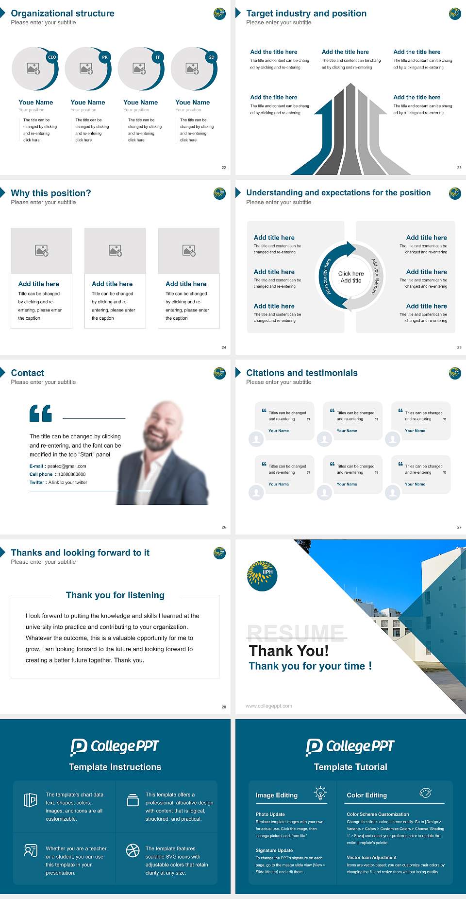 Indian Institute of Public Health Resume PPT Template4:3 ratio PPT effect preview image4