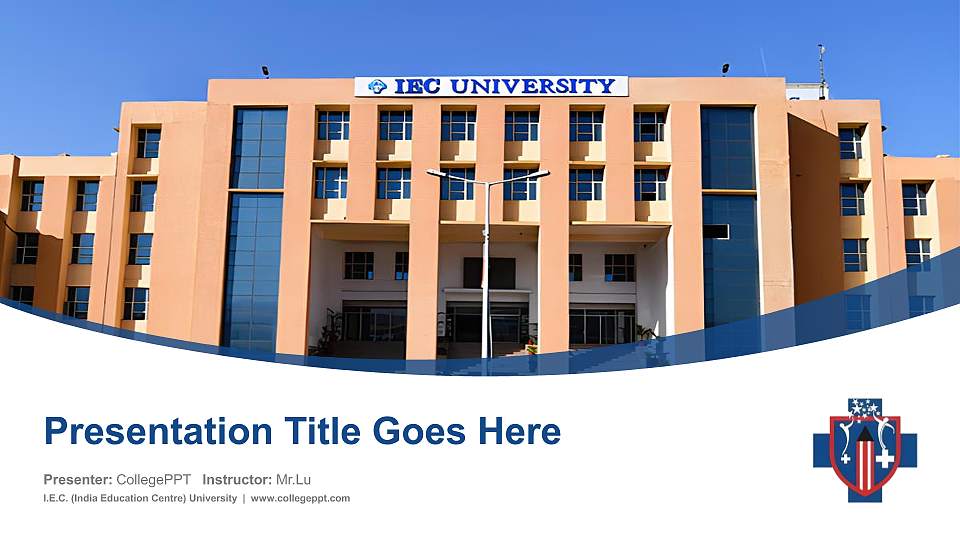I.E.C. (India Education Centre) University Course/Courseware Creation PPT Template16:9 ratio PPT effect preview image