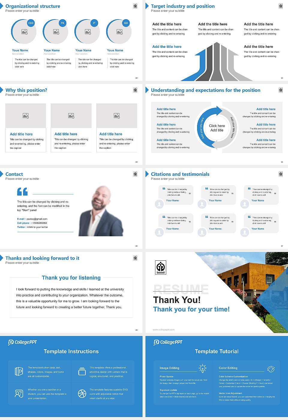 Indira Gandhi Institute of Development Research Resume PPT Template16:9 ratio PPT effect preview image4