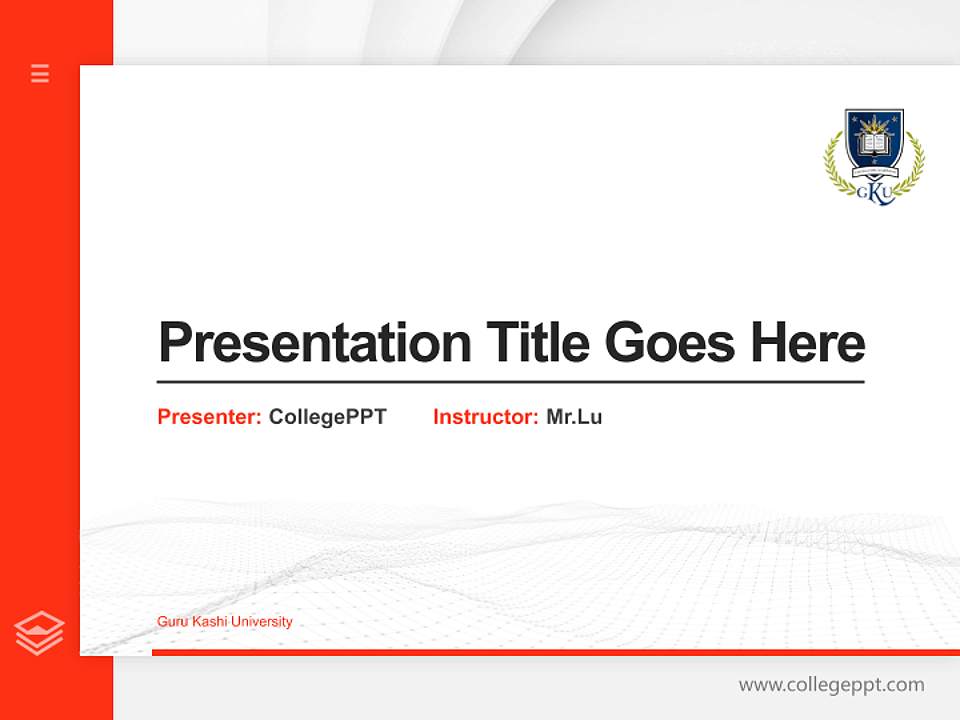 Guru Kashi University Thesis Proposal/Graduation Defense PPT Template4:3 ratio PPT effect preview image5