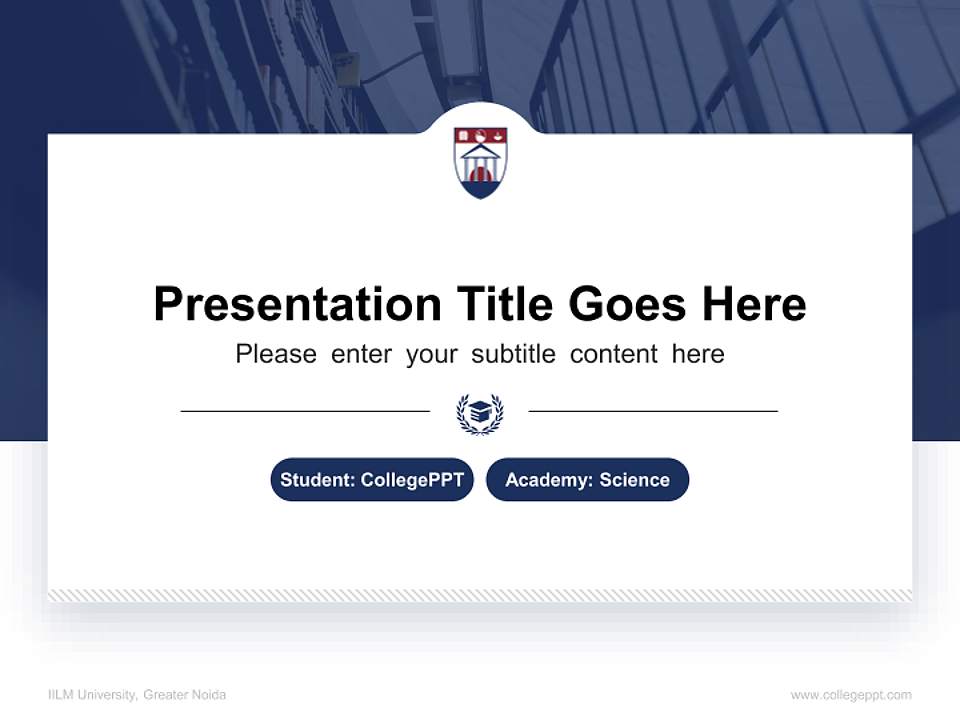 IILM University, Greater Noida National Scholarship Defense PPT Template4:3 ratio PPT effect preview image4