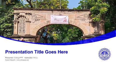 Gujarat Vidyapith Course/Courseware Creation PPT Template