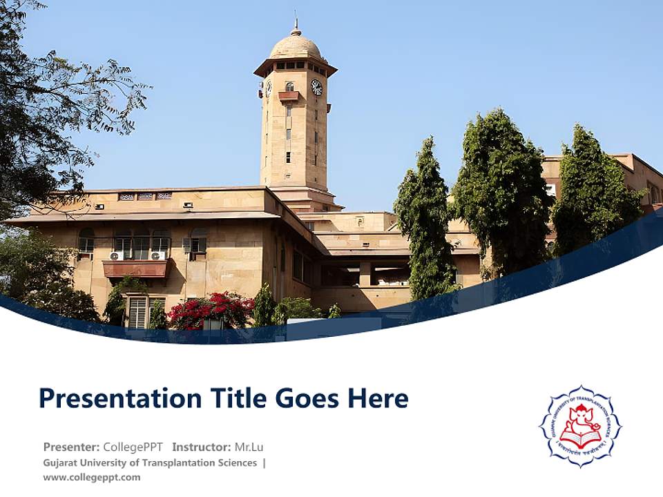 Gujarat University of Transplantation Sciences Course/Courseware Creation PPT Template4:3 ratio PPT effect preview image5