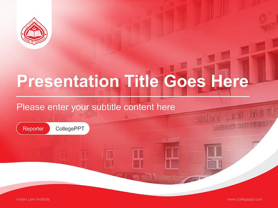 Indian Law Institute Lecture Sharing and Networking Event PPT Template4:3 ratio PPT effect preview image4