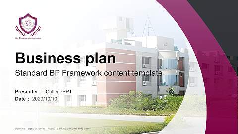 Institute of Advanced Research Competition/Entrepreneurship Contest PPT Template