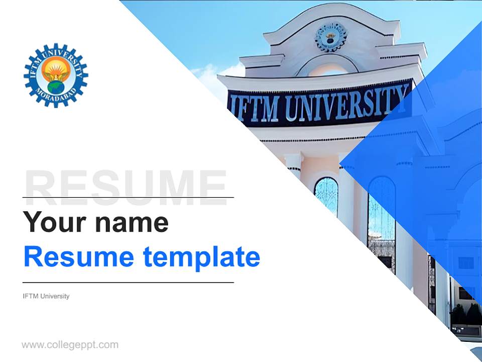 IFTM University Resume PPT Template4:3 ratio PPT effect preview image5