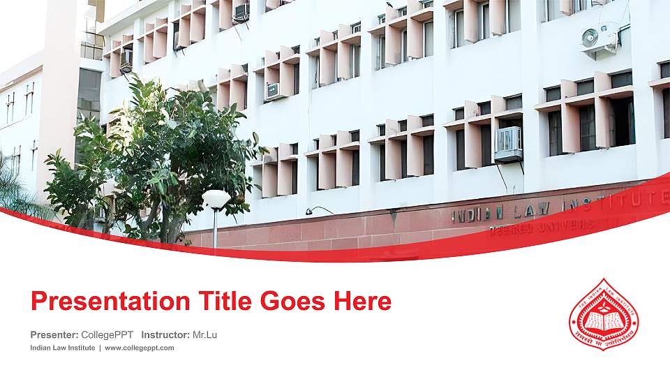 Indian Law Institute Course/Courseware Creation PPT Template16:9 ratio PPT effect preview image