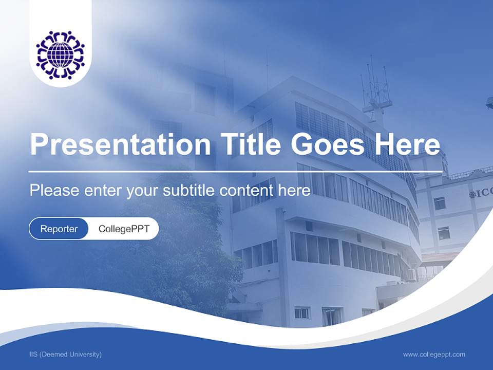 IIS (Deemed University) Lecture Sharing and Networking Event PPT Template4:3 ratio PPT effect preview image4