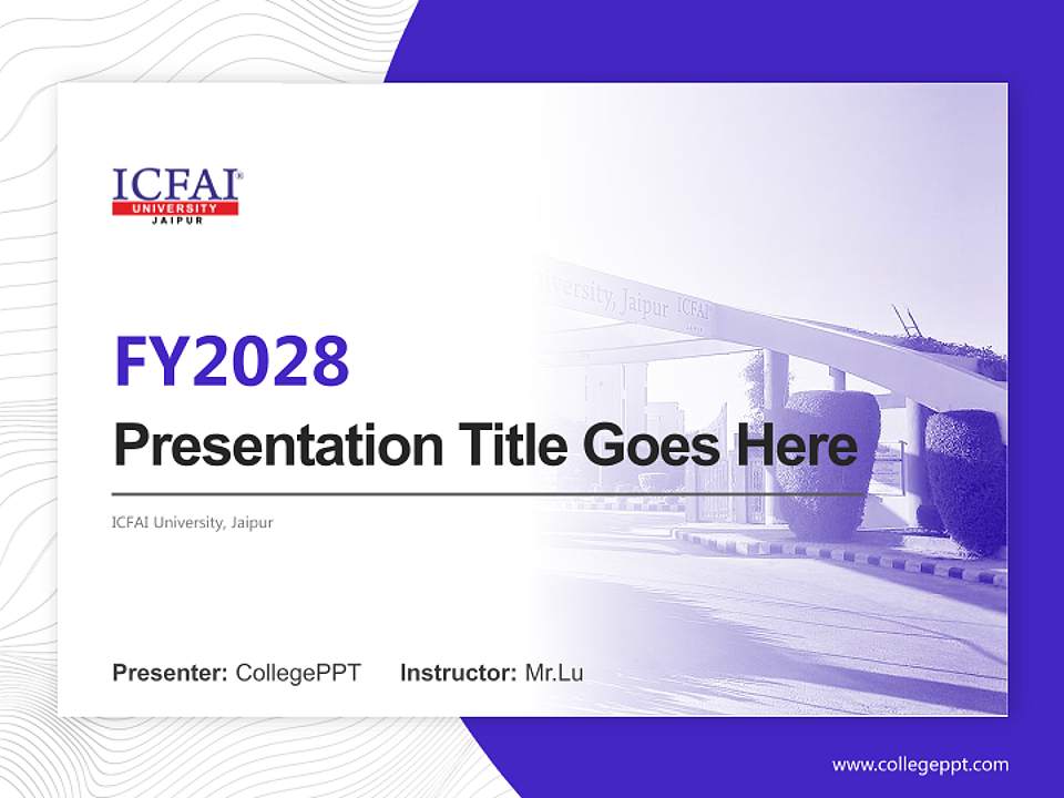 ICFAI University, Jaipur Academic Presentation/Research Findings Report PPT Template4:3 ratio PPT effect preview image5