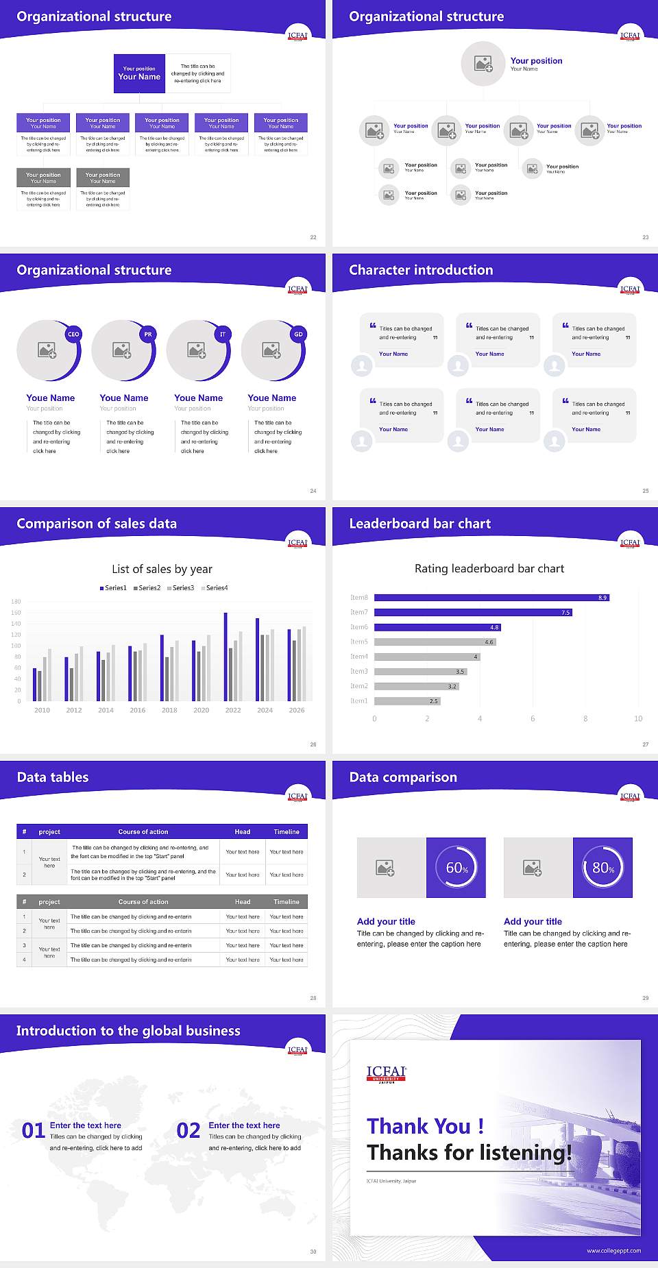 ICFAI University, Jaipur Academic Presentation/Research Findings Report PPT Template4:3 ratio PPT effect preview image4