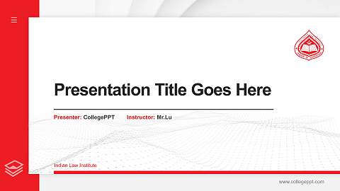 Indian Law Institute Thesis Proposal/Graduation Defense PPT Template