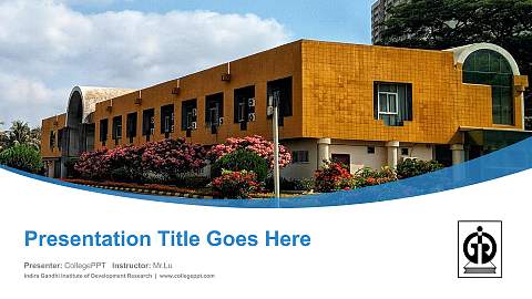 Indira Gandhi Institute of Development Research Course/Courseware Creation PPT Template