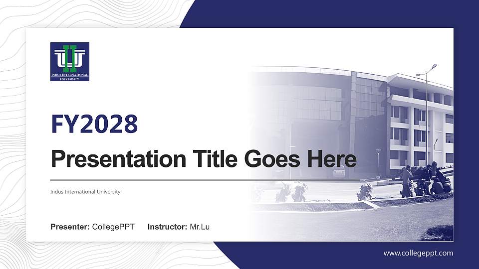 Indus International University Academic Presentation/Research Findings Report PPT Template16:9 ratio PPT effect preview image