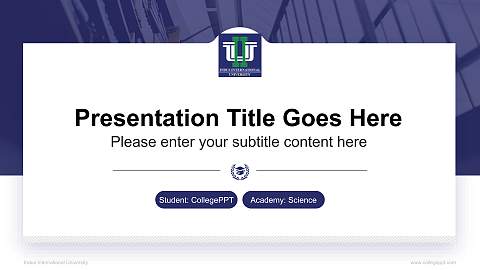 Indus International University National Scholarship Defense PPT Template