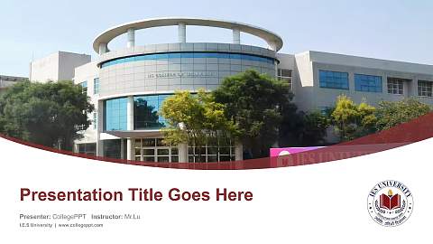 I.E.S University Course/Courseware Creation PPT Template